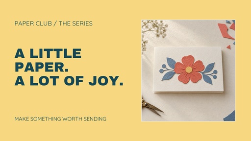 Video series title card size of Fold, Write, Send