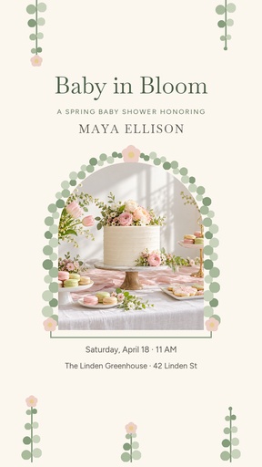 Story opener size of Sweet Spring Baby Shower
