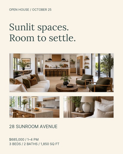 Portrait post size of Sunroom Open House