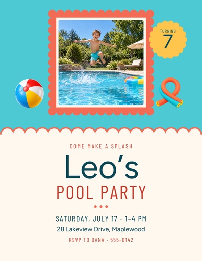 Letter flyer size of Splash Into Seven