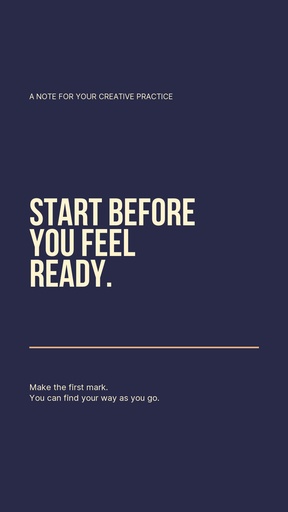 Story opener size of Start Before You Feel Ready