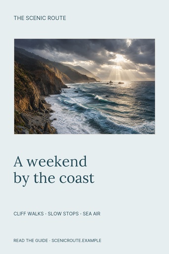 Pinterest pin size of The Scenic Route