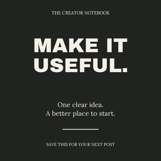 Square feed post size of Useful by Design