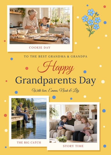 Portrait greeting size of Happy Grandparents Day