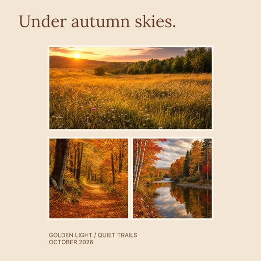 Square collage size of Under Autumn Skies