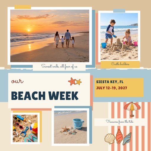 Square collage size of Our Beach Week