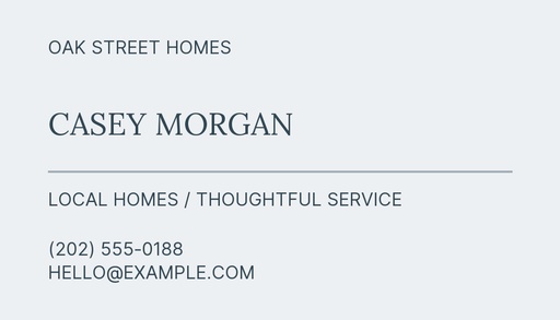 Agent contact card size of The Oak Street Townhome