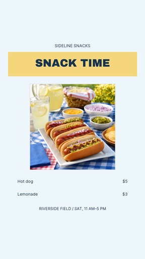 Story opener size of Sideline Snacks