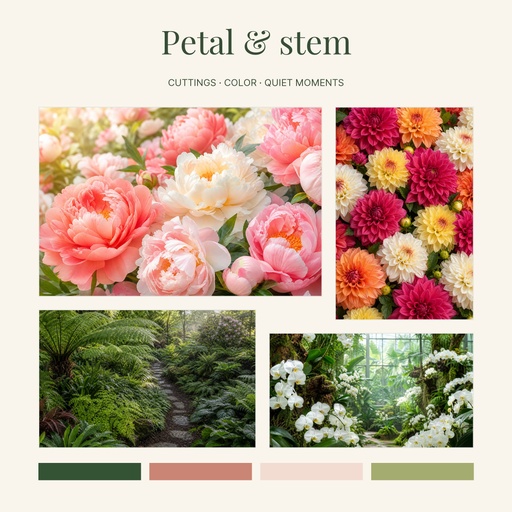 Square photo collage size of Petal & Stem