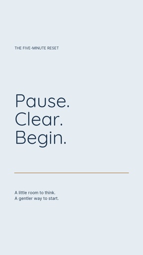 Story opener size of The Five-Minute Reset