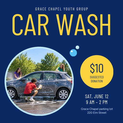 Square post size of Youth Group Car Wash