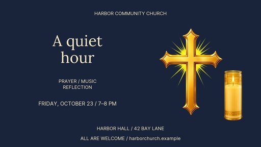 Landscape graphic size of A Quiet Hour