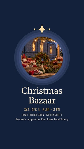Story opener size of Christmas Bazaar on the Green