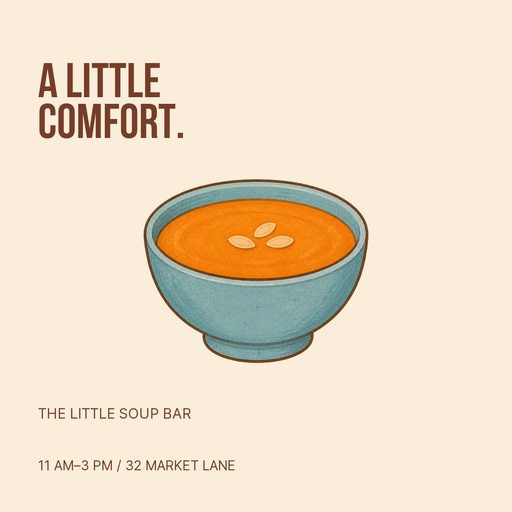 Square post size of The Little Soup Bar