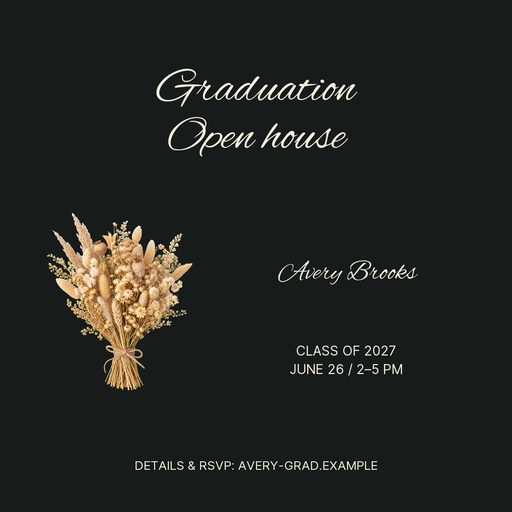 Square post size of Golden Hour Graduate