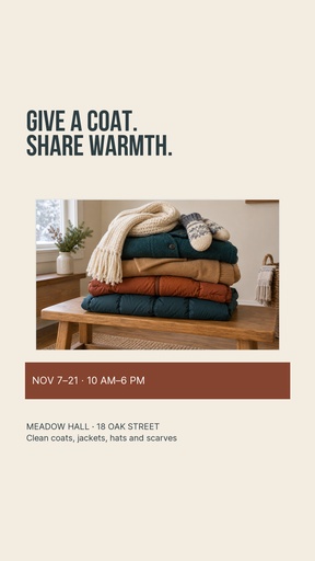 Story opener size of Share the Warmth