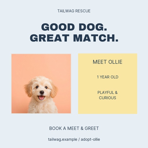 Square post size of Good Dog Great Match