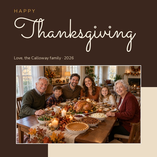 Square post size of Thanksgiving at Our Table