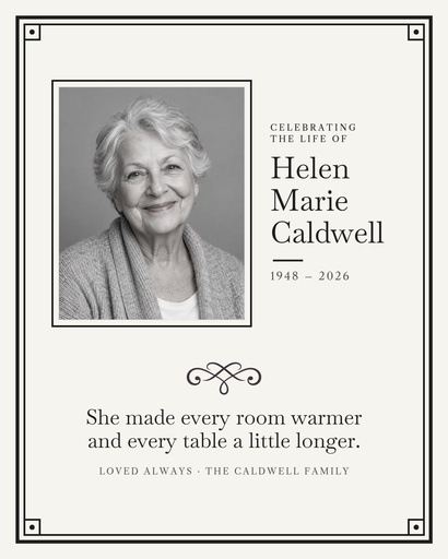 Memory page size of A Celebration of Life