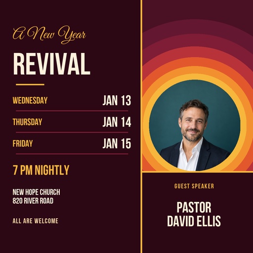 Square post size of A New Year Revival