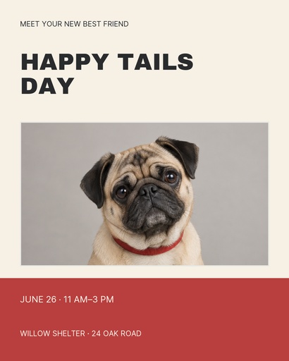 Portrait post size of Happy Tails Day