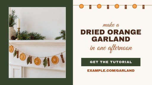 Landscape graphic size of Make a Dried Orange Garland
