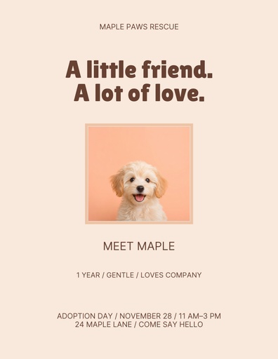 Letter flyer size of Meet Maple