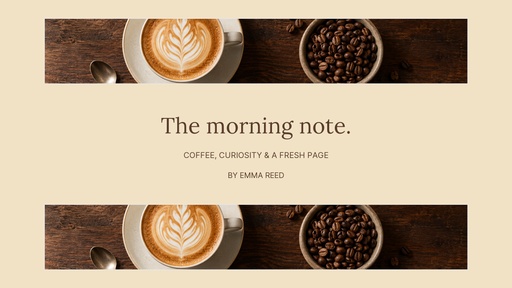 YouTube banner size of The Morning Note