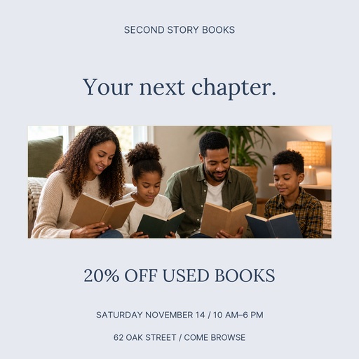 Square post size of Second Story Books