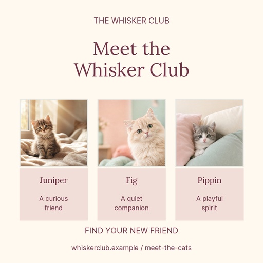 Square post size of Meet the Whisker Club