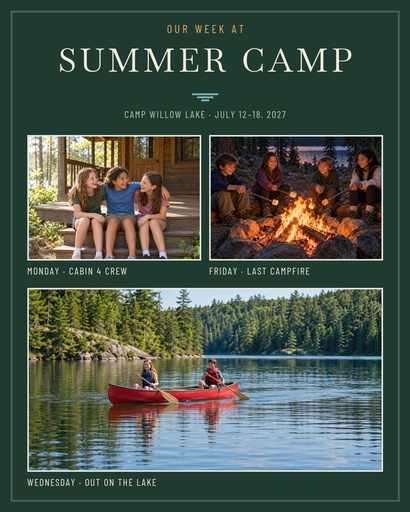 Portrait collage size of Our Week at Summer Camp