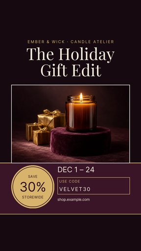 Story opener size of The Velvet Gift Edit