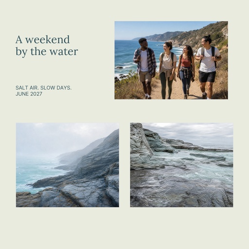 Square collage size of A Weekend by the Water