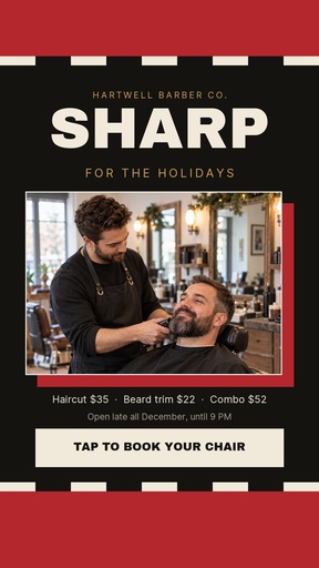 Story opener size of Sharp for the Holidays