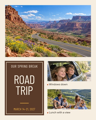 Portrait collage size of Our Spring Break Road Trip
