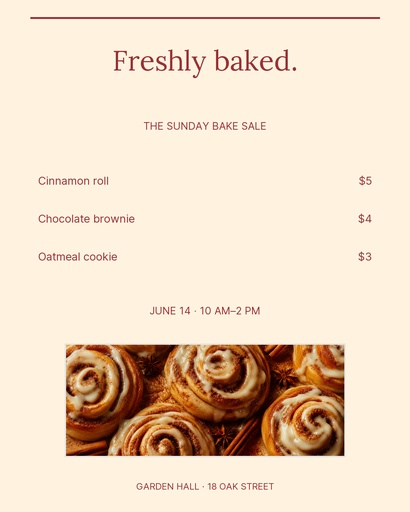 Portrait post size of The Sunday Bake Sale
