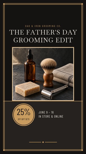 Story opener size of The Father's Day Grooming Edit