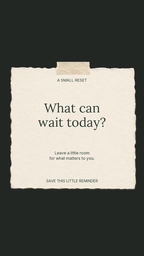 Story call to action size of A Small Reset