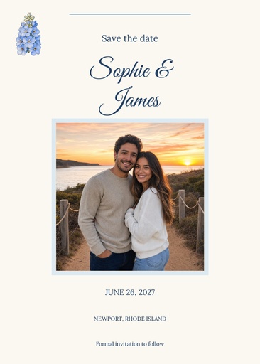 Save the date size of Something Blue