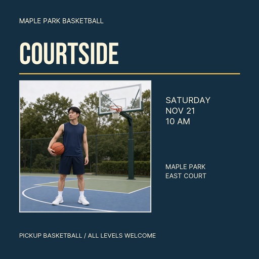 Square post size of Courtside at Maple Park