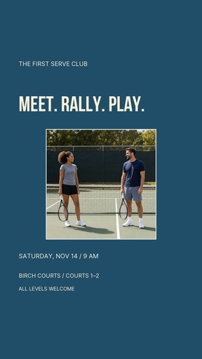 Story opener size of The First Serve Club