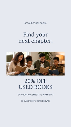 Story opener size of Second Story Books