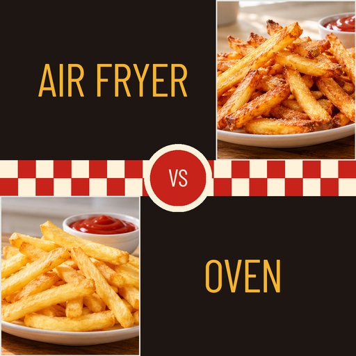Square post size of Air Fryer vs Oven Fries