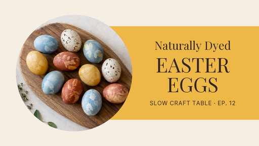 Video series title card size of Naturally Dyed Easter Eggs