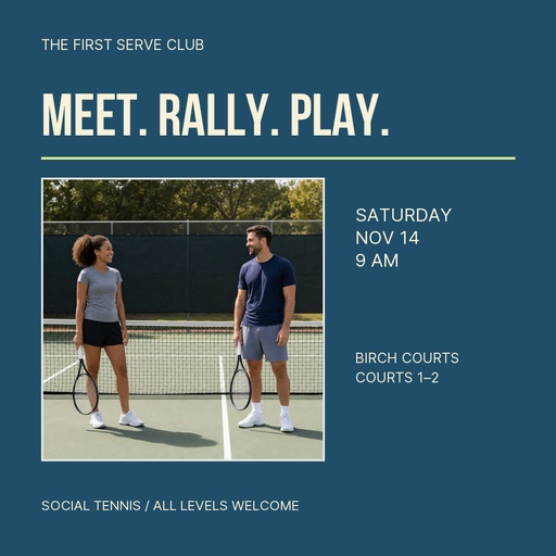 Square post size of The First Serve Club