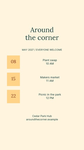 Story opener size of Around the Corner