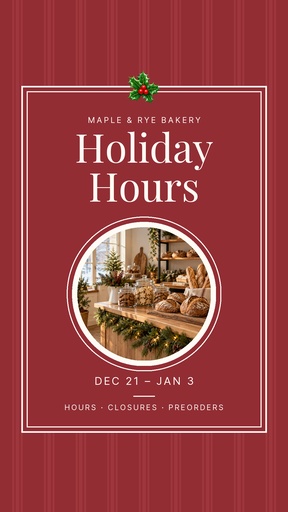 Static Reel cover size of Our Holiday Hours