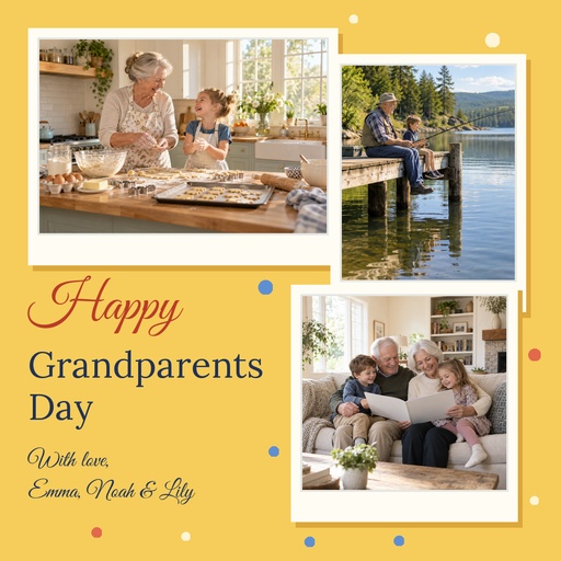 Square post size of Happy Grandparents Day