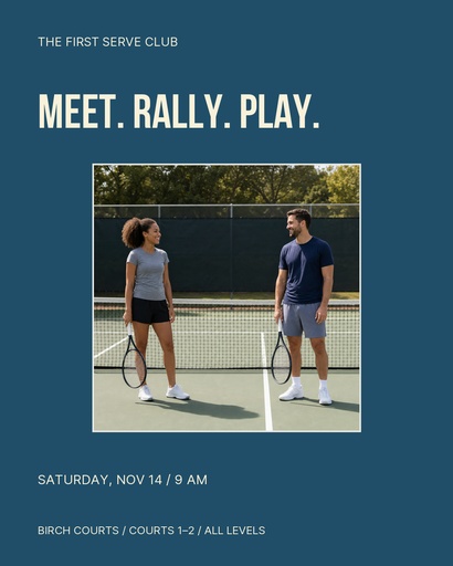 Portrait post size of The First Serve Club
