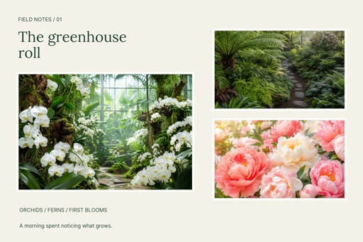 Landscape collage size of The Greenhouse Roll